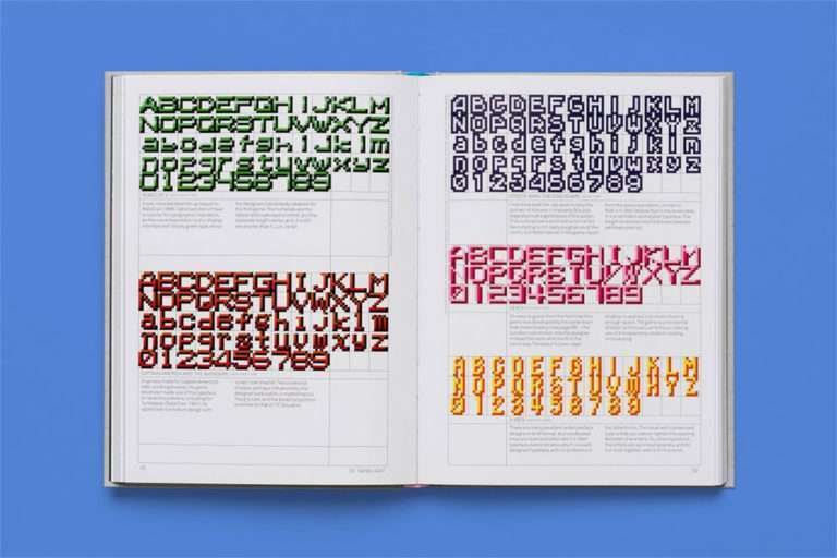 Arcade Game Typography - colorful type grid