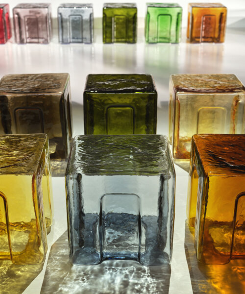 6:AM blown-glass stools on Bottega Veneta SS26 runway