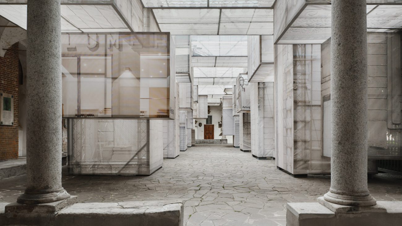 Aesop The Factory of Light installation at Chiesa del Carmine Milan