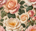 ตัวอย่าง seamless pattern ดอกกุหลาบสร้างด้วย AI จาก PatternedAI