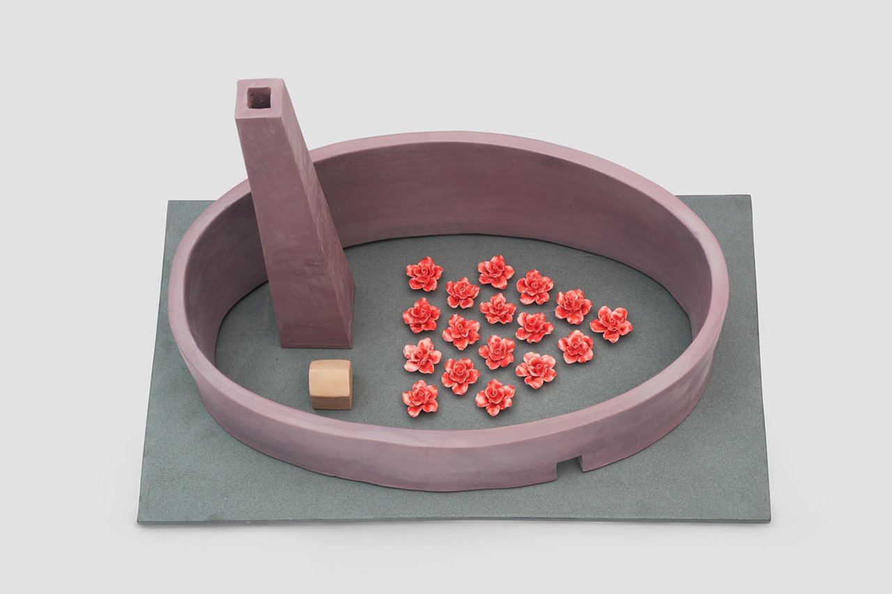 Aldo Cibic, Paesaggio n°5, lastre in ceramica in pasta colorata pressata