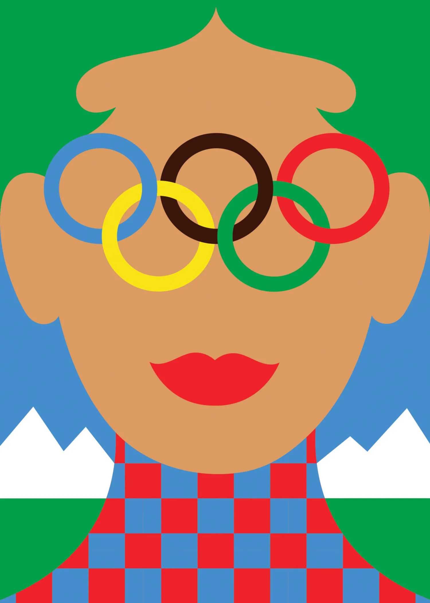 Olympic Vision poster — Olimpia Zagnoli, Milano Cortina 2026
