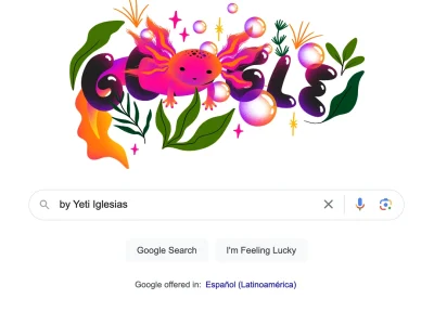Google Doodle Mexican Axolotl Day — Yeti Iglesias
