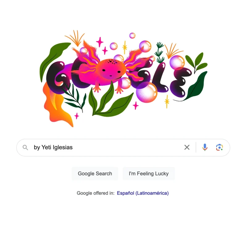 Google Doodle Mexican Axolotl Day — Yeti Iglesias