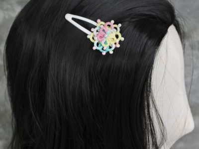 กิ๊บติดผมงาน tatting ลูกไม้ถักมือ โดย nesseesi ในร้าน Portjolio