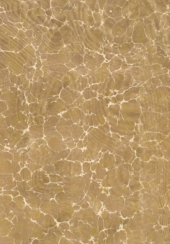 กระดาษลายหินอ่อน (marbled paper) แบบโบราณ ลวดลายไหลวนคล้ายสายน้ำบนหน้ากระดาษปกหนังสือเก่า